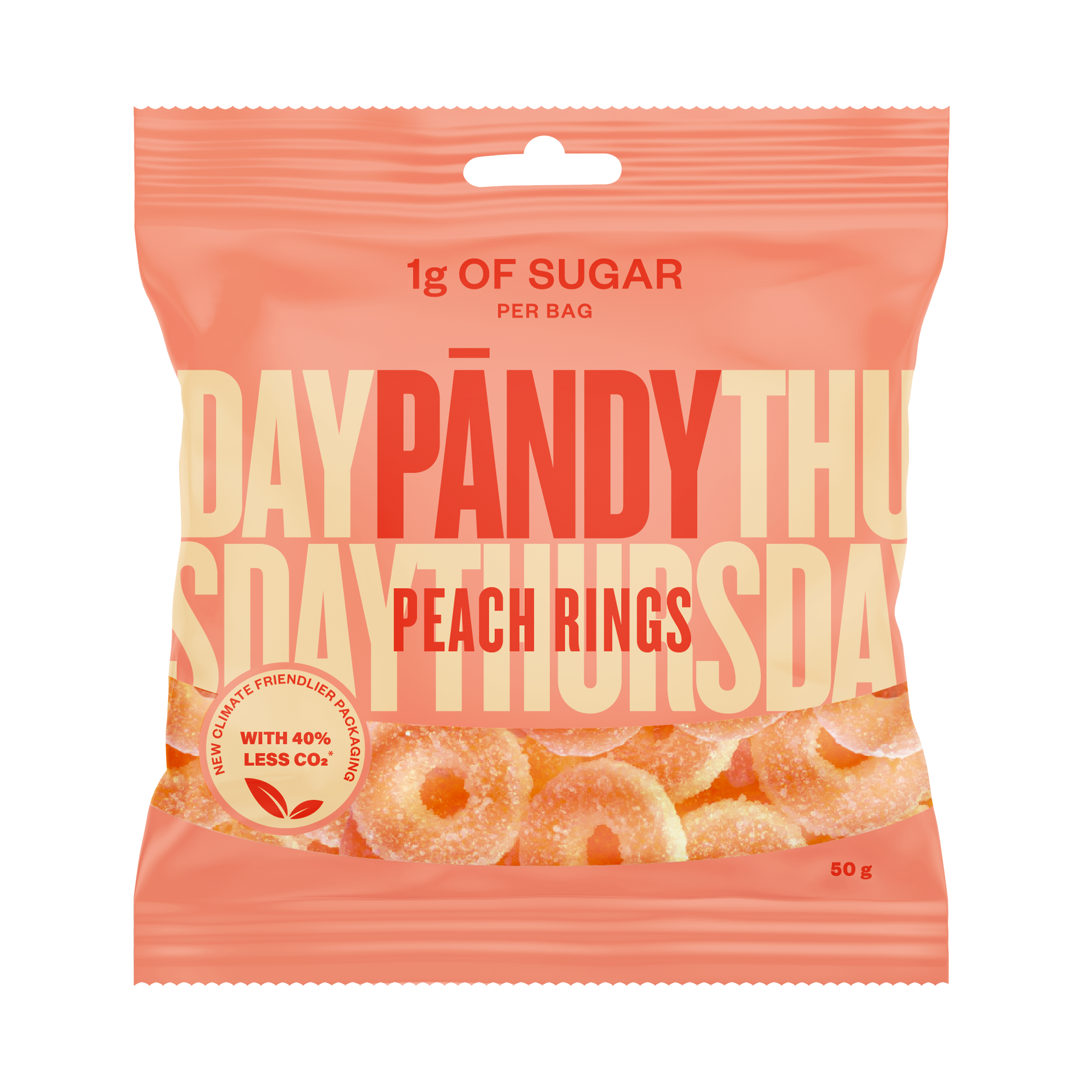 Pändy Peach Rings makeispussi